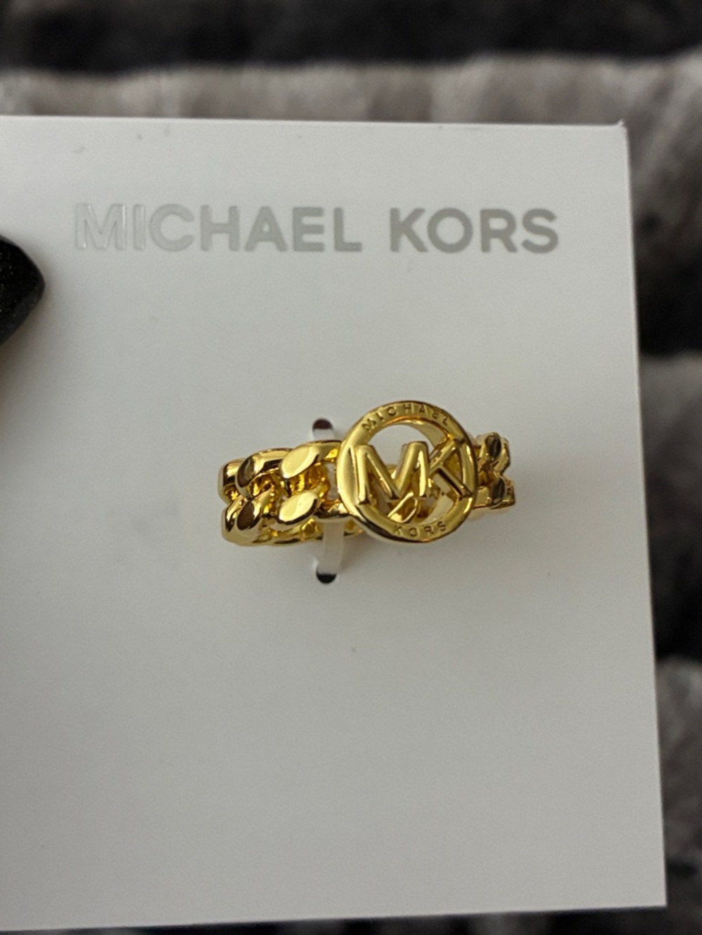 Michael Kors Curb Link logo ring